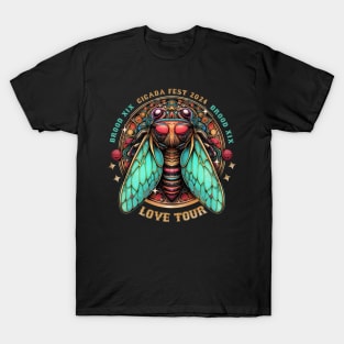 Entomology Cicada Fest 2024 Broods XIX & XIII Love Tour Tee T-Shirt